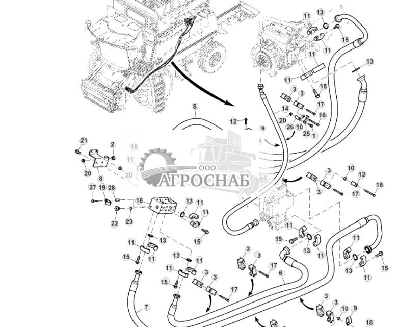 Шланги гидростатического привода, ProDrive™, 4WD - ST828635 177.jpg